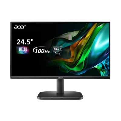 شاشة Acer EK251Q E – مقاس 24.5 بوصة بدقة Full HD IPS، معدل 100 Hz، زمن استجابة 1 ملّي ثانية وتقنية AMD FreeSync
