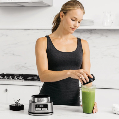 نينجا خلاط POWER NUTRI™ DUO، بقوة 1100 واط٫ فضي