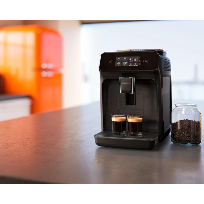  Philips 1200 Series Espresso Coffee Machine Automatic Omnia Pure, Black 