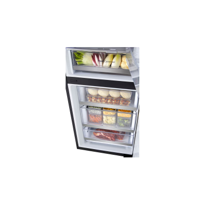  LG Refrigerator InstaView Bottom Mount 349 Ltr, Inverter Compressor Save Energy, Black Stainless. 
