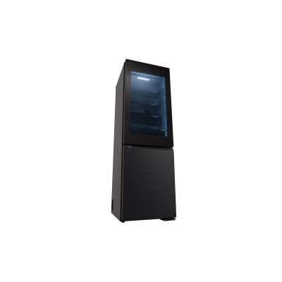  LG Refrigerator InstaView Bottom Mount 349 Ltr, Inverter Compressor Save Energy, Black Stainless. 