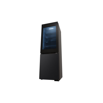  LG Refrigerator InstaView Bottom Mount 349 Ltr, Inverter Compressor Save Energy, Black Stainless. 