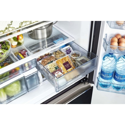  Hitachi Refrigerator 4 Door Capacity 569 Ltr, Inverter Compressor Save Energy, Black Glass. 