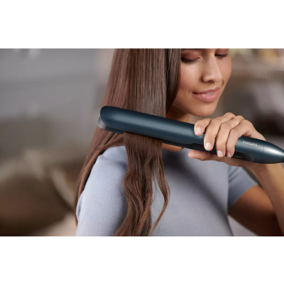 فيليبس جهاز تمليس الشعر بتقنية ThermoShield، درجة حرارة تصل إلى 230 درجة مئوية، لون بترولي.