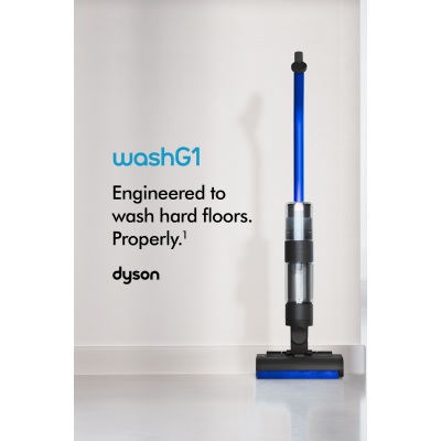 دايسون مكنسة غسيل رطب لاسلكية WASH G1، سعة 0.8 لتر، أسود وأزرق