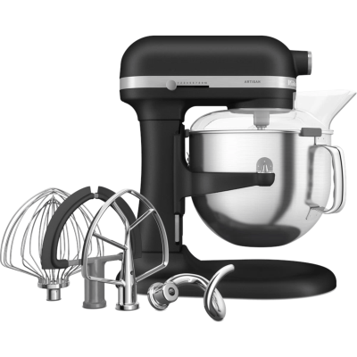KitchenAid Mixer with 6.6L Stainless Steel Bowl Model Plus 5KSM70SHXEBK – Charcoal Black Color – 1-Year Warranty by the Official Importer
