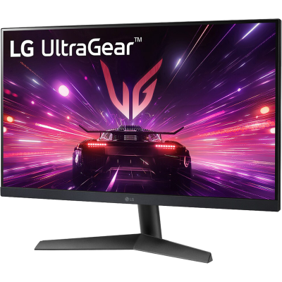 إل جي UltraGear 24GS60F-B شاشة ألعاب 23.8 بوصة G-Sync لوحة IPS دقة FHD تدعم HDR10 زمن استجابة 1 مللي ثانية معدل تحديث 180 هرتز اللون أسود - ضمان ثلاث سنوات من المستورد الرسمي