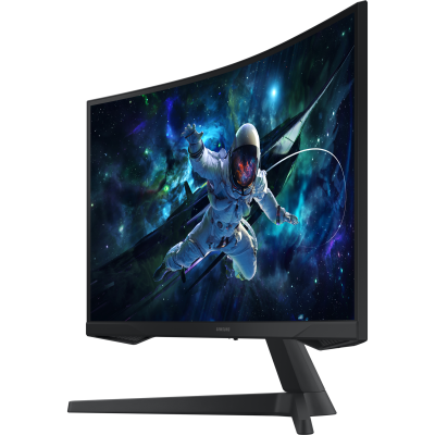 سامسونج أوديسي G5 S27CG552EM شاشة ألعاب منحنية 27 بوصة دقة QHD تقنية VA تردد 165Hz FreeSync زمن استجابة 1 مللي ثانية – ثلاث سنوات ضمان من المستورد الرسمي، اللون الأسود