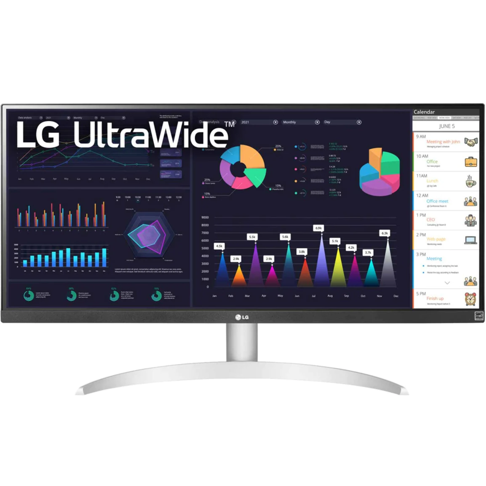 إل جي شاشة 29 بوصة 29WQ600-W بنسبة عرض 21:9 UltraWide، بدقة FHD وبتقنية IPS وFreeSync – اللون الأبيض








