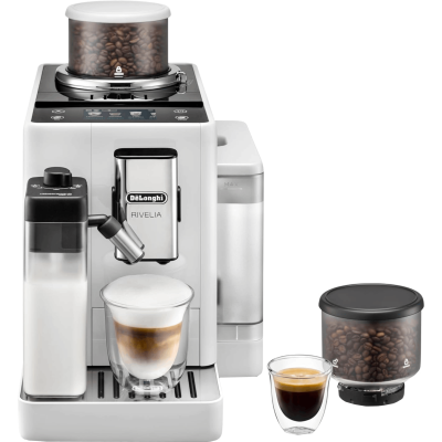 Delonghi Rivelia Automatic Espresso Coffee Machine EXAM440.55.W – White