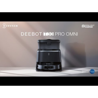 مكنسة روبوتية ذكية مع محطة إرساء Ecovacs Deebot T30 Pro Omni – اللون الأبيض، ضمان لمدة سنتين من رونلايت (الوكيل الرسمي)