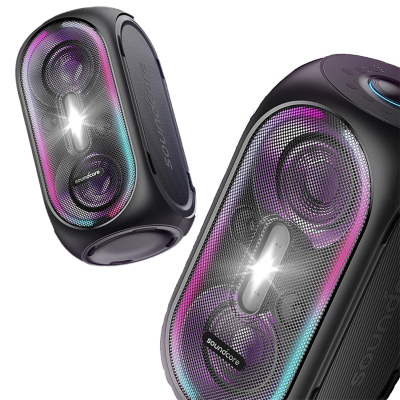 أنكر مكبر صوت ترفيهي Soundcore Rave Plus بقوة 160 واط IPX4 – ضمان من قبل المستورد الرسمي – أسود