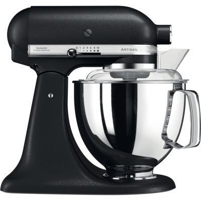 KitchenAid Mixer with Two Bowls of Different Capacities Model 5KSM175EIBK Matte Black – 1-Year Warranty by the Official Importer