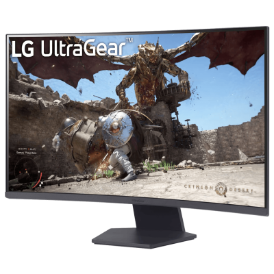 إل جي UltraGear 32GS60QC-B شاشة ألعاب منحنية 32 بوصة تدعم FreeSync لوحة VA دقة QHD زمن استجابة 1 مللي ثانية معدل تحديث 180 هرتز اللون أسود - ضمان ثلاث سنوات من المستورد الرسمي