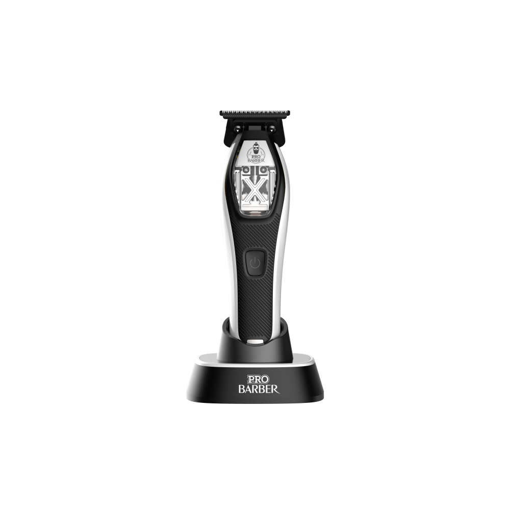 برو باربر ماكينة قص شعر احترافية قابلة للشحن Trimmer ZX-02 – اللون أبيض، مع ضمان من المستورد الرسمي.