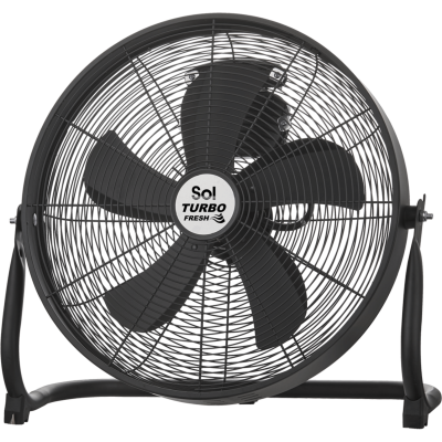 SOL Professional Floor Fan 20" Model SL-5307 - Matte Black Color - Warranty by Official Importer