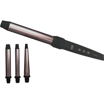 بيليزا مسلّس شعر احترافي 3 في 1 سيراميك BZA-3IN1CURL-BLK-IS عكاز تجعيد – مع ضمان من المستورد الرسمي.