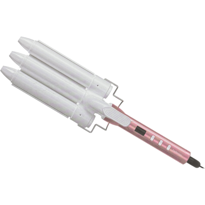 Bellezza professional digital triple wave hair curler BZA-3WVE-FD-WHTPNK – with official importer warranty.